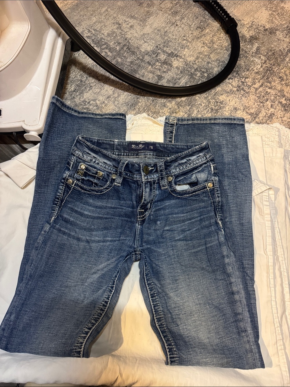 Miss Me Women's Blue Boot Cut Jeans - Medium Wash#289 - Picture 2 of 4